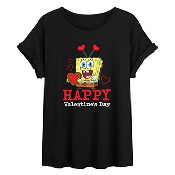 Juniors' SpongeBob SquarePants Happy Oversized Graphic Tee
