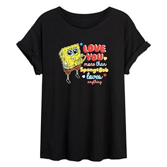 Juniors' SpongeBob SquarePants Love More Oversized Graphic Tee