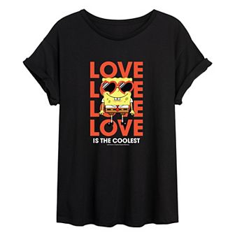 Juniors' SpongeBob SquarePants Coolest Oversized Graphic Tee