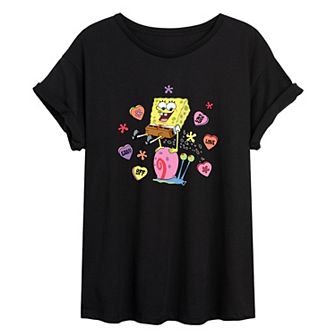 Juniors' SpongeBob SquarePants Candy Oversized Graphic Tee