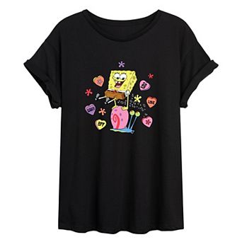 Juniors' SpongeBob SquarePants Candy Oversized Graphic Tee