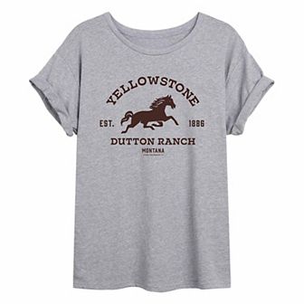 Juniors' Yellowstone Horse Oversized Tee