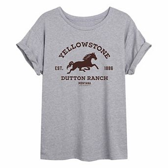 Juniors' Yellowstone Horse Oversized Tee