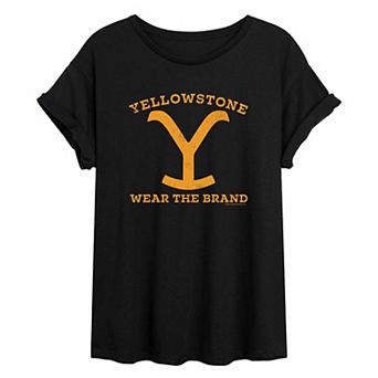 Juniors' Yellowstone Y "Wear The Brand" Oversized Tee