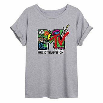 Juniors' MTV Logo Skater Oversized Tee