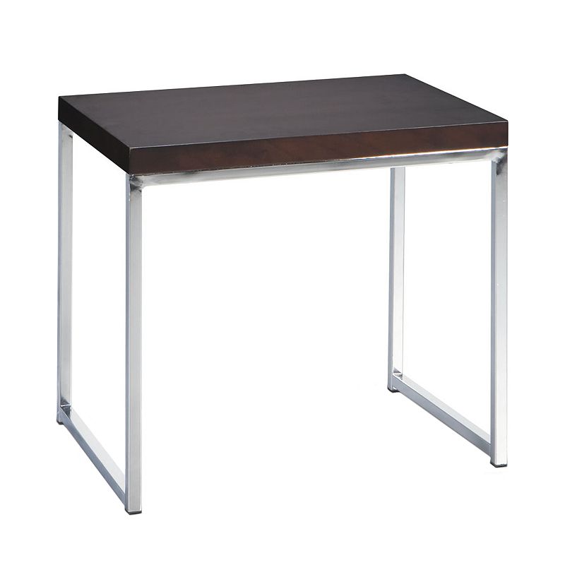 Office Star Products Avenue Six Wall Street End Table, Brown