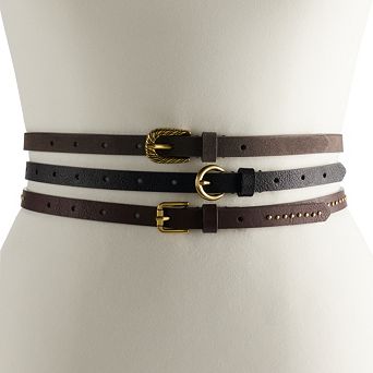 Women's Sonoma Goods For Life® 3-for-1 Thin Belt Set