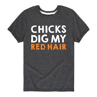 Boys 8-20 Chicks Dig My Red Hair Graphic Tee