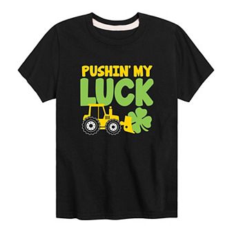 Boys 8-20 Construction Pushin My Luck Graphic Tee