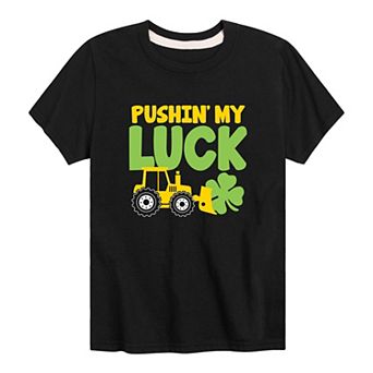 Boys 8-20 Construction Pushin My Luck Graphic Tee