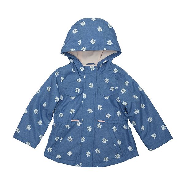 LisenraIn 2-7Y Kids Girls Shirts Jacket Outwear Single Breasted Long Sleeve  Hooded Back Letters Print Pockets Jacket 