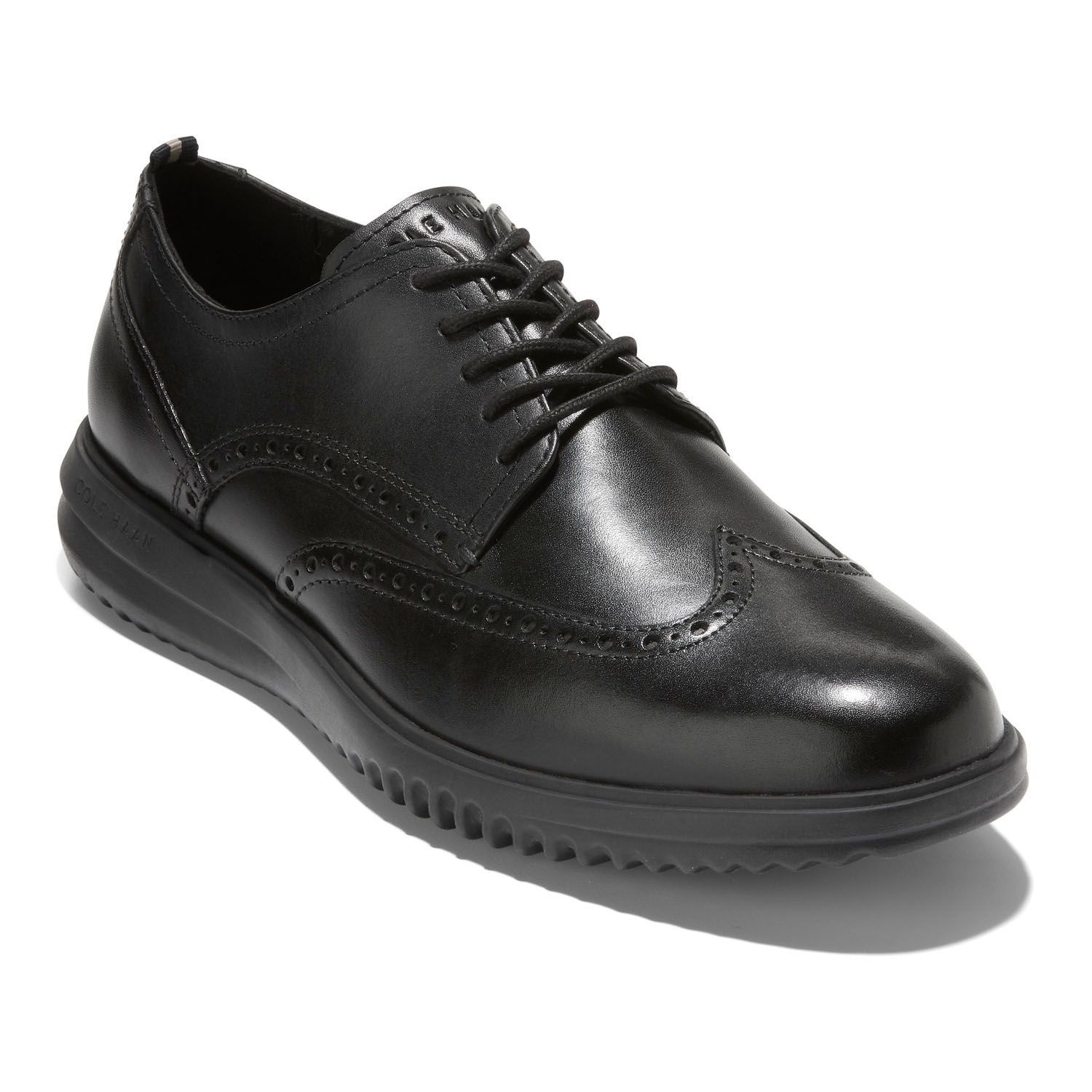 George\'s Coll Size 7.5 Mens Handmade SPAIN Black Leather Wingtip Oxfords K Church main image 2