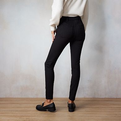 Petite LC Lauren Conrad High-Waisted Super Skinny Ponte Pants