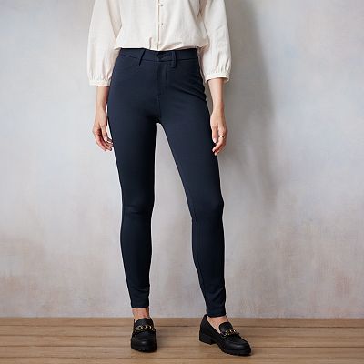 Petite LC Lauren Conrad High Waisted Super Skinny Ponte Pants