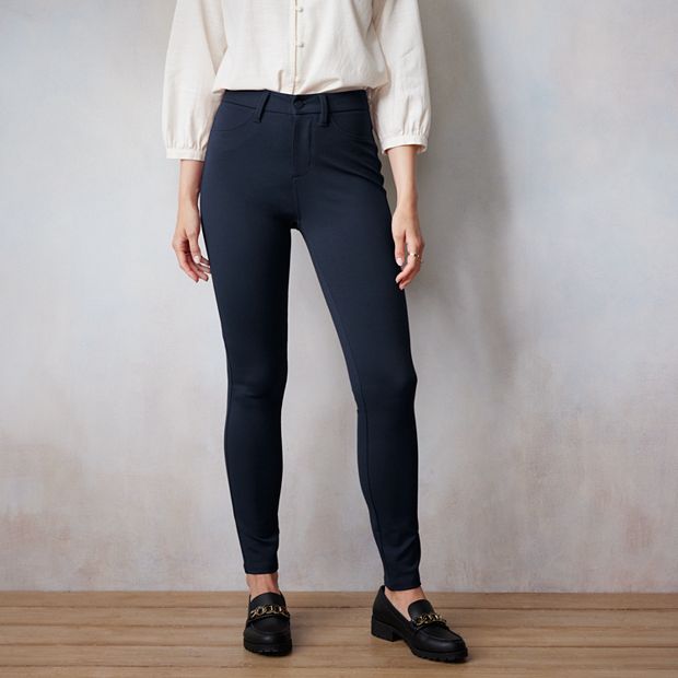 Petite LC Lauren Conrad High Waisted Super Skinny Ponte Pants