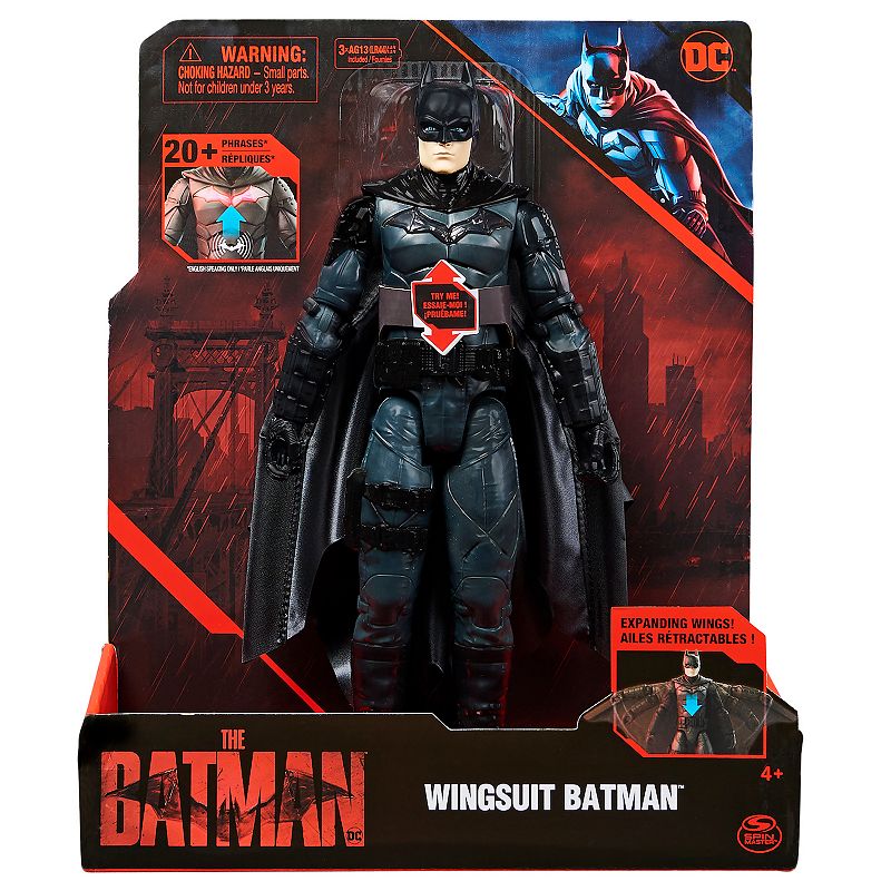 Spin Master DC Comics Batman 12-inch Wingsuit Action Figure with Lights and