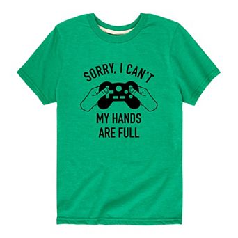 Boys 8-20 My Hands Are Full Gaming Graphic Tee