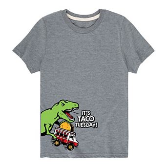 Boys 8-20 Taco Tuesday Dinosaur Graphic Tee