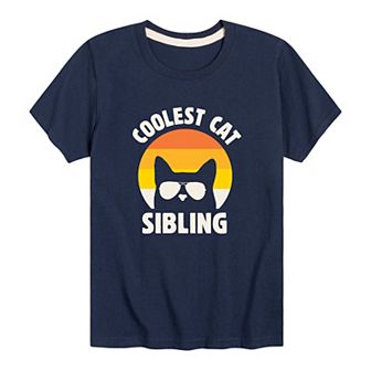 Boys 8-20 Coolest Cat Sibling Graphic Tee