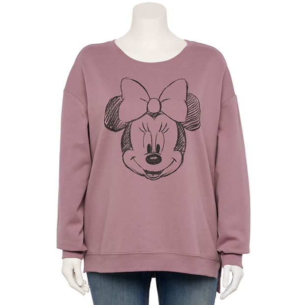 Size Graphic Disney\'s Sweatshirt Sketchy Mouse Head Plus Minnie