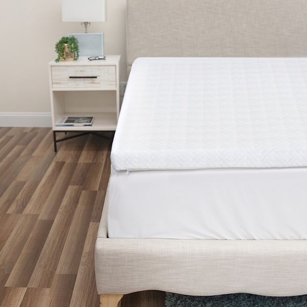 SensorPEDIC Majestic 2" Gel Swirl Memory Foam Mattress Topper