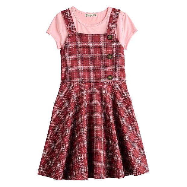 Wine pinafore outlet dress