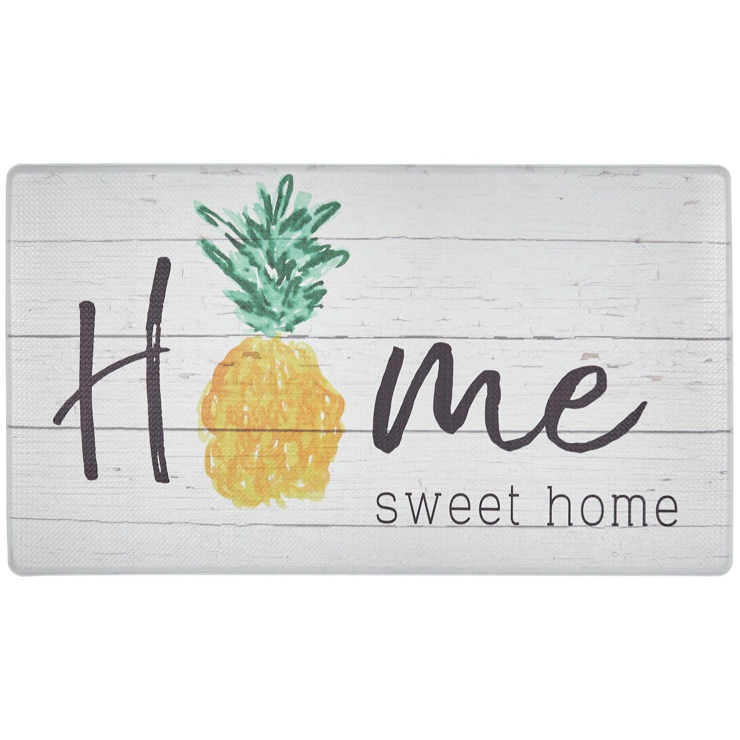 Nicole Miller Anti-Fatigue Kitchen Mat - Gold Pineapple Print