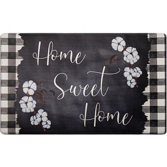SoHome Cozy Living Home Sweet Home Buffalo Check Border Kitchen Mat