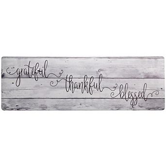 SoHome Cozy Living Grateful Thankful Modern Farmhouse Kitchen Mat