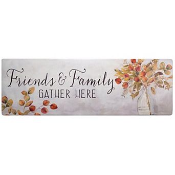 SoHome Cozy Living Friends and Family Gather Eucalyptus Floral Kitchen Mat