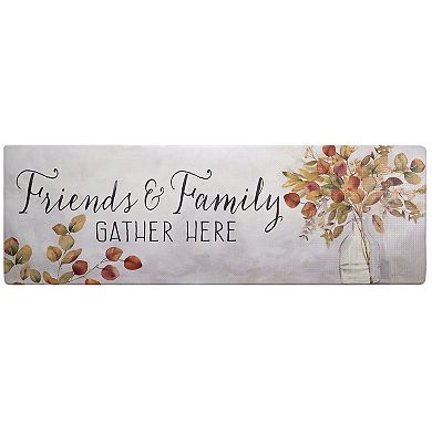 SoHome Cozy Living Friends and Family Gather Eucalyptus Floral Kitchen Mat