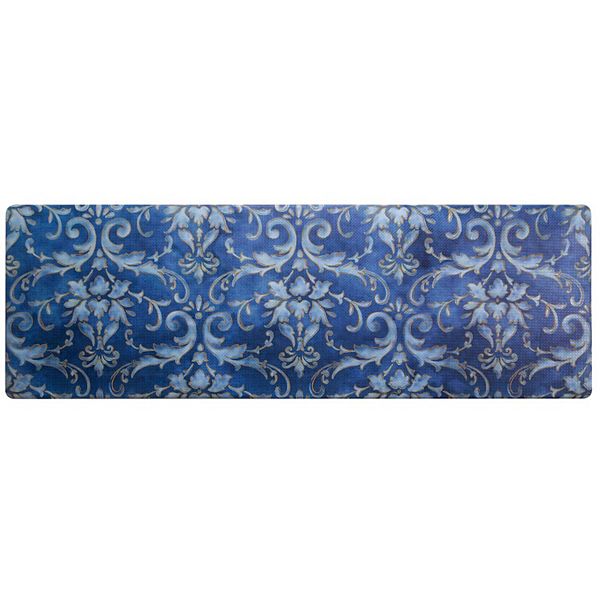 SoHome Cozy Living Watercolor Damask Kitchen Mat