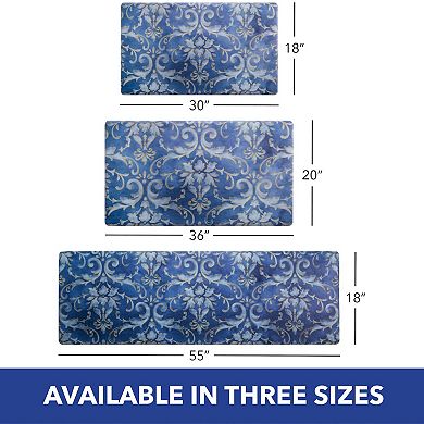 SoHome Cozy Living Watercolor Damask Kitchen Mat