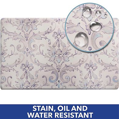 SoHome Cozy Living Watercolor Damask Kitchen Mat