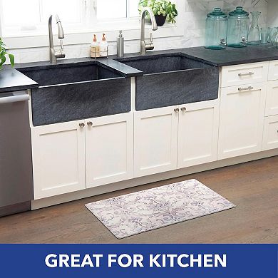 SoHome Cozy Living Watercolor Damask Kitchen Mat