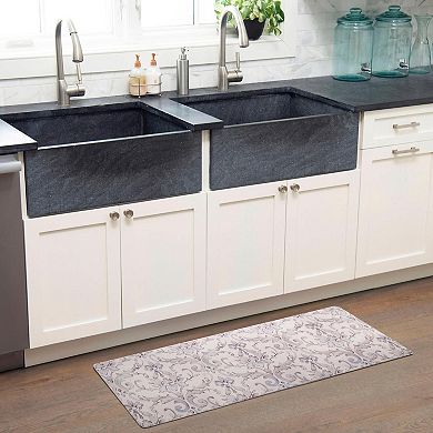 SoHome Cozy Living Watercolor Damask Kitchen Mat