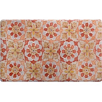 SoHome Cozy Living Turkish Tile Spice Floral Kitchen Mat