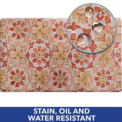 SoHome Cozy Living Turkish Tile Spice Floral Kitchen Mat