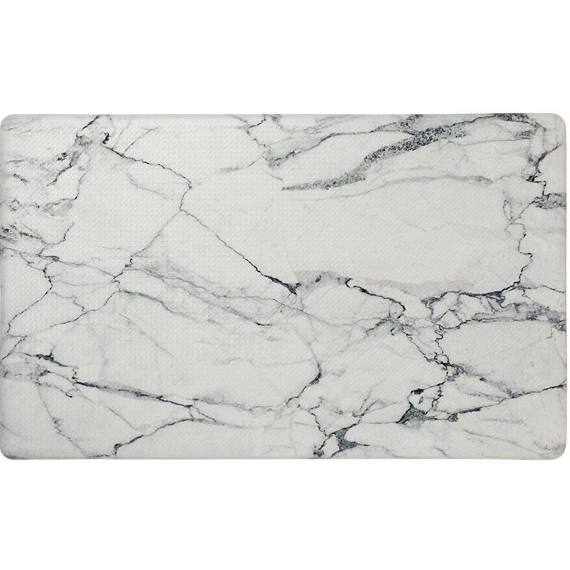 SoHome Cozy Living Modern Marble Runner Anti-Fatigue Kitchen Mat  Grey/White  17.5 x55