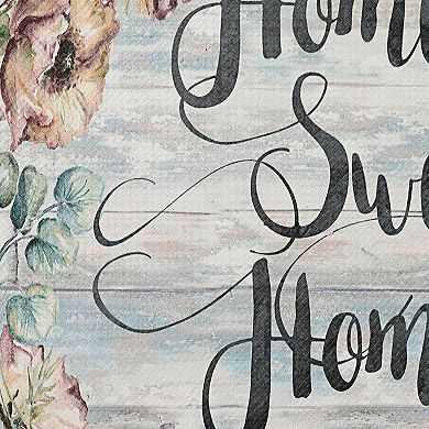 SoHome Cozy Living Home Sweet Home Floral Kitchen Mat