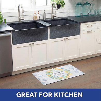 SoHome Cozy Living Lemon Wreath Gather Together Kitchen Mat