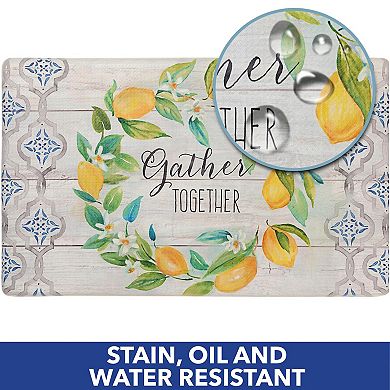 SoHome Cozy Living Lemon Wreath Gather Together Kitchen Mat
