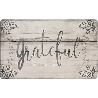 SoHome Cozy Living Grateful Floral Kitchen Mat