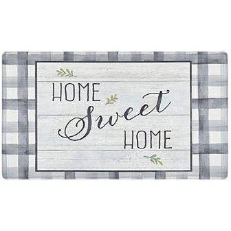 SoHome Cozy Living Home Sweet Home Farmhouse Buffalo Check Border Kitchen Mat
