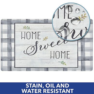 SoHome Cozy Living Home Sweet Home Farmhouse Buffalo Check Border Kitchen Mat