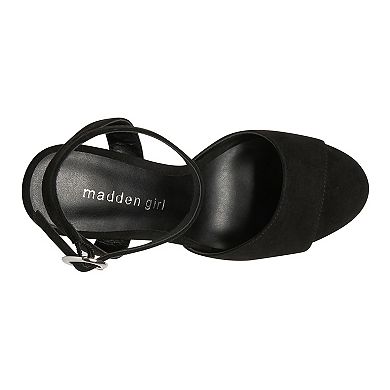 Madden Girl Women's Summit Heeled Sandal - Open Toe Ankle Strap Block Heel