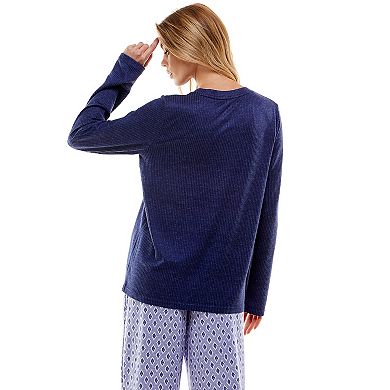 Women's Croft & Barrow® Whisperluxe Long Sleeve Pajama Top
