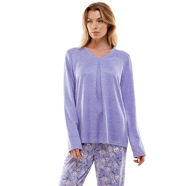 Women's Croft & Barrow® Whisperluxe Long Sleeve Pajama Top