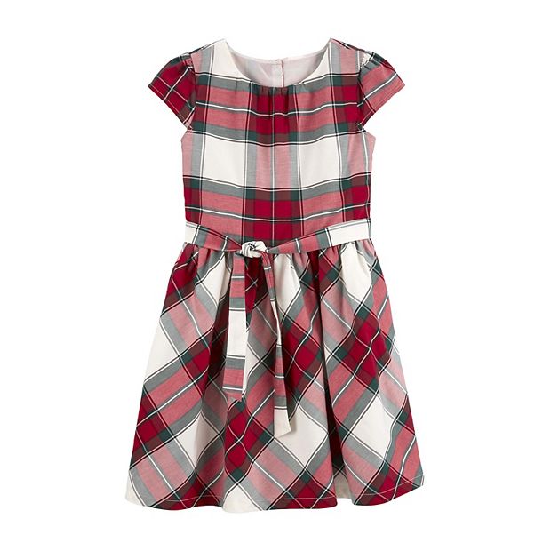 Girls 4-14 Carter's Plaid Sateen Dress