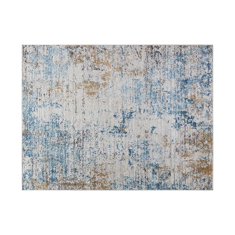 Madison Park Amelia Machine Woven Abstract Area Rug, Light Blue, 5X7 Ft